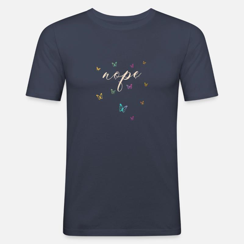Nope - Dites simplement non! - T-shirt près du corps Homme - bleu marine