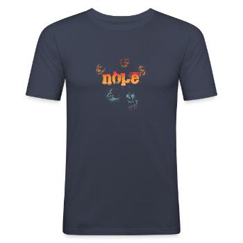 Nope - Einfach mal Nein sagen! - Männer Slim Fit T-Shirt - Navy - Vorne - Nik (191cm)