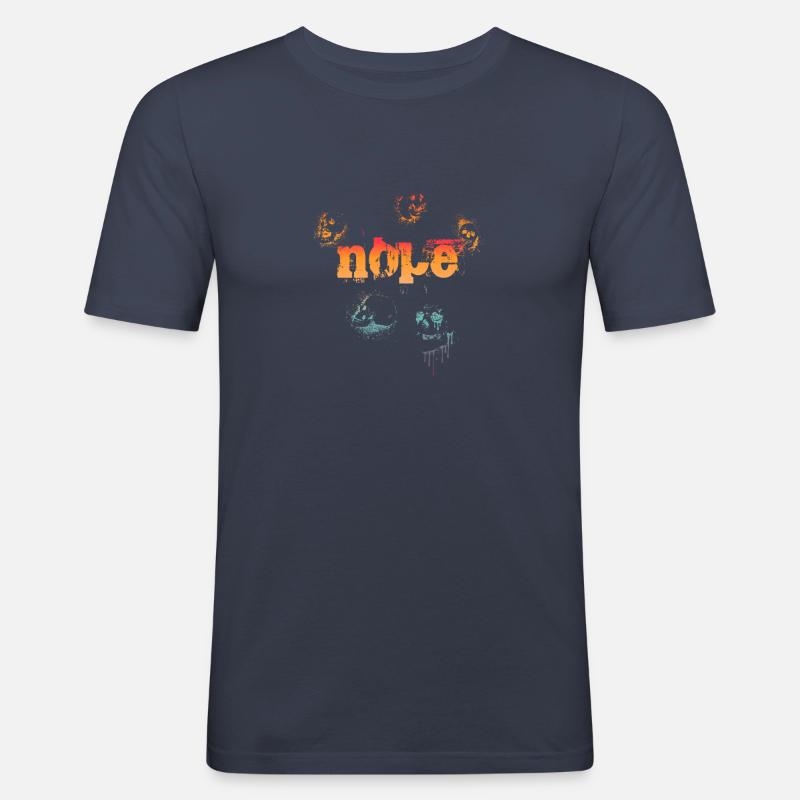 Nope - Einfach mal Nein sagen! - Männer Slim Fit T-Shirt - Navy