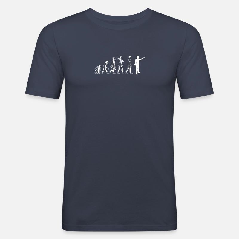 Engineer Evolution Funny Mechanical Engineering - Men's Slim Fit T-Shirt - navy