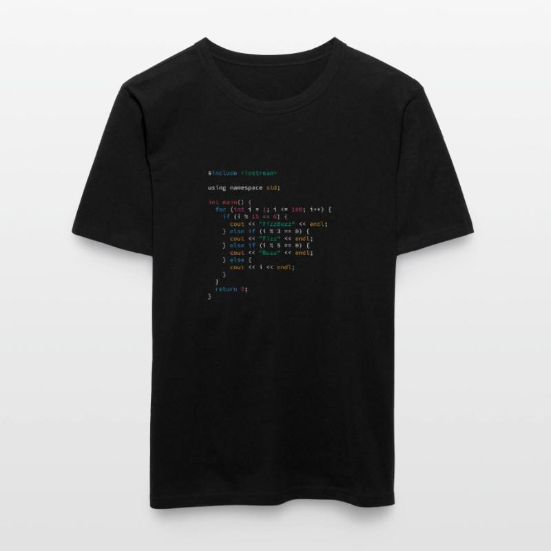 FizzBuzz algorithm c programming language Men's Slim Fit T-Shirt