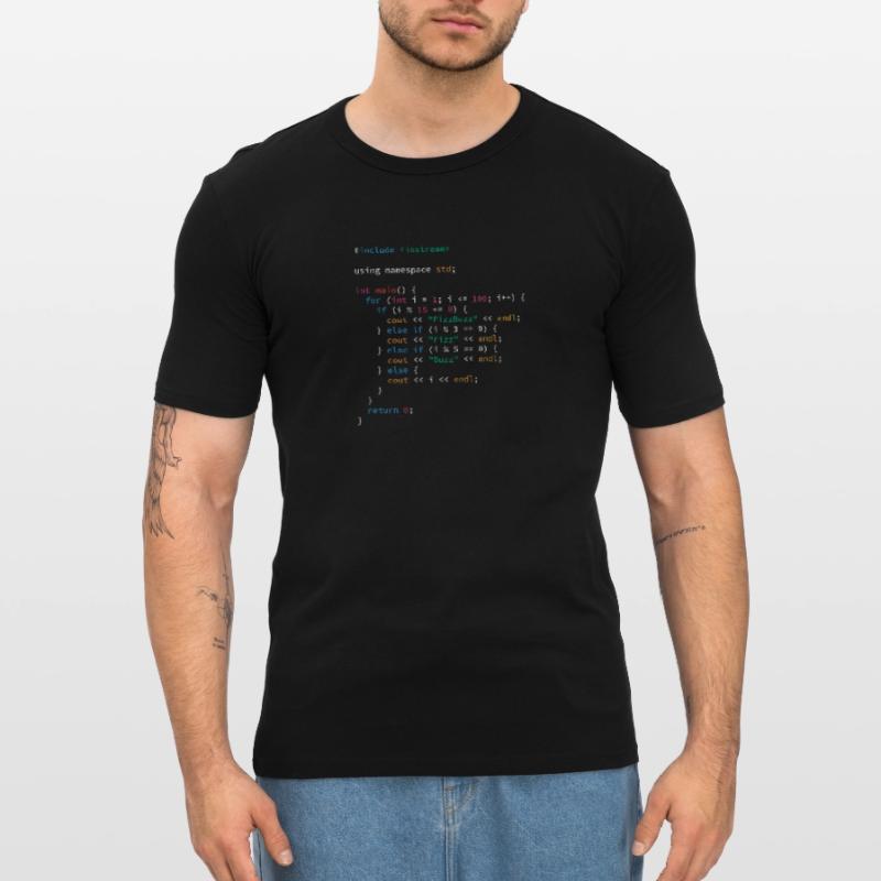 FizzBuzz algorithm c programming language Men's Slim Fit T-Shirt