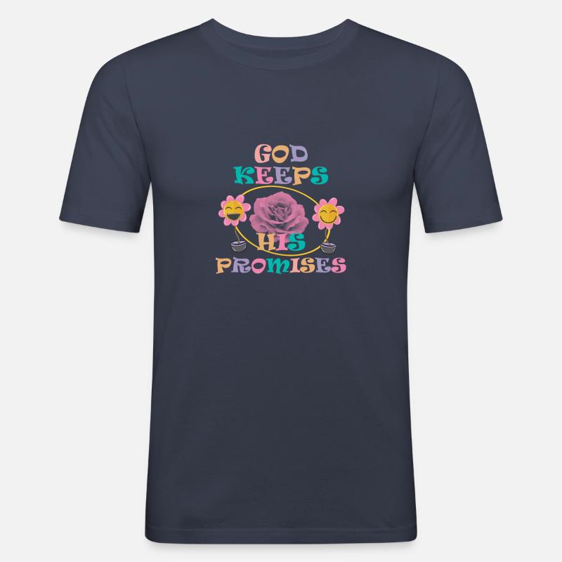 God Keeps His Promises 3 - Männer Slim Fit T-Shirt - Navy