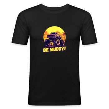 Monster truck - Men's Slim Fit T-Shirt - black - Front - Nik (191cm)