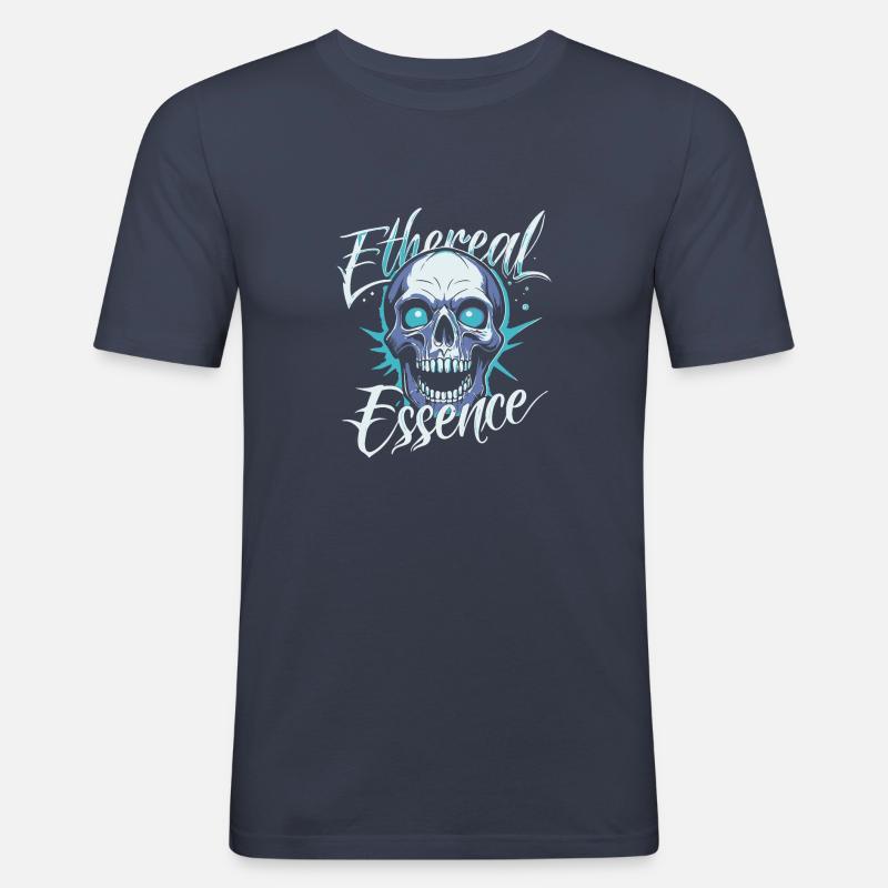 ÄTHERISCHE ESSENZ - Männer Slim Fit T-Shirt - Navy