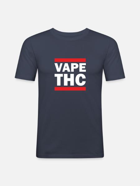 Vape THC White - Men's Slim Fit T-Shirt - navy