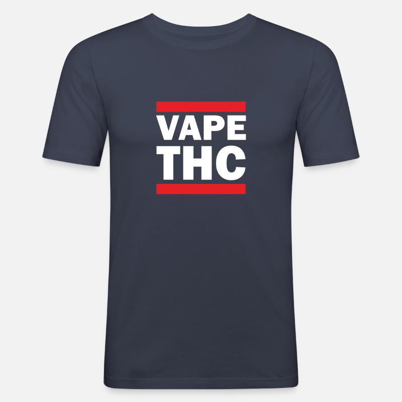 Vape THC White - Men's Slim Fit T-Shirt - navy