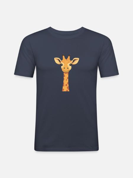 Giraffe for children - Men's Slim Fit T-Shirt - navy