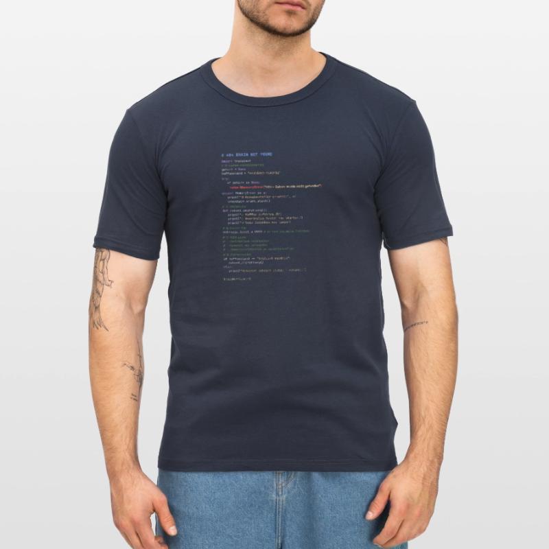 404 Cerveau introuvable Code Python T-shirt près du corps Homme