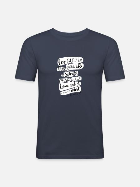 Glaube & Christliche Kleidung - Männer Slim Fit T-Shirt - Navy