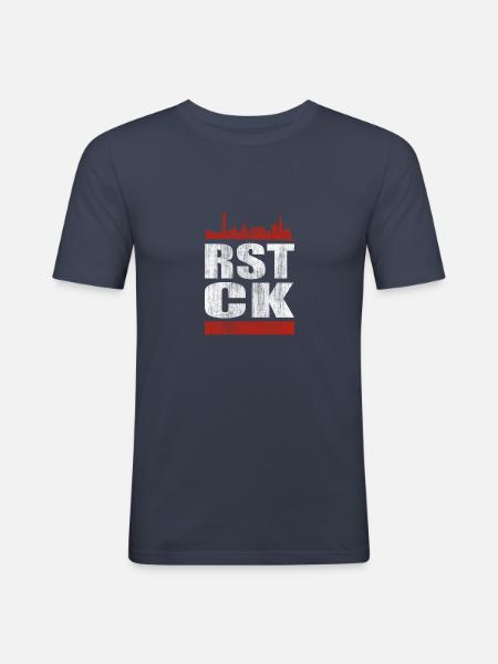 RSTCK Rostock - Männer Slim Fit T-Shirt - Navy