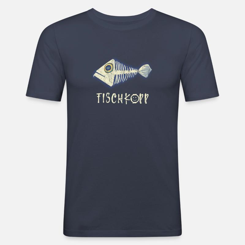 Fischkopp - Männer Slim Fit T-Shirt - Navy