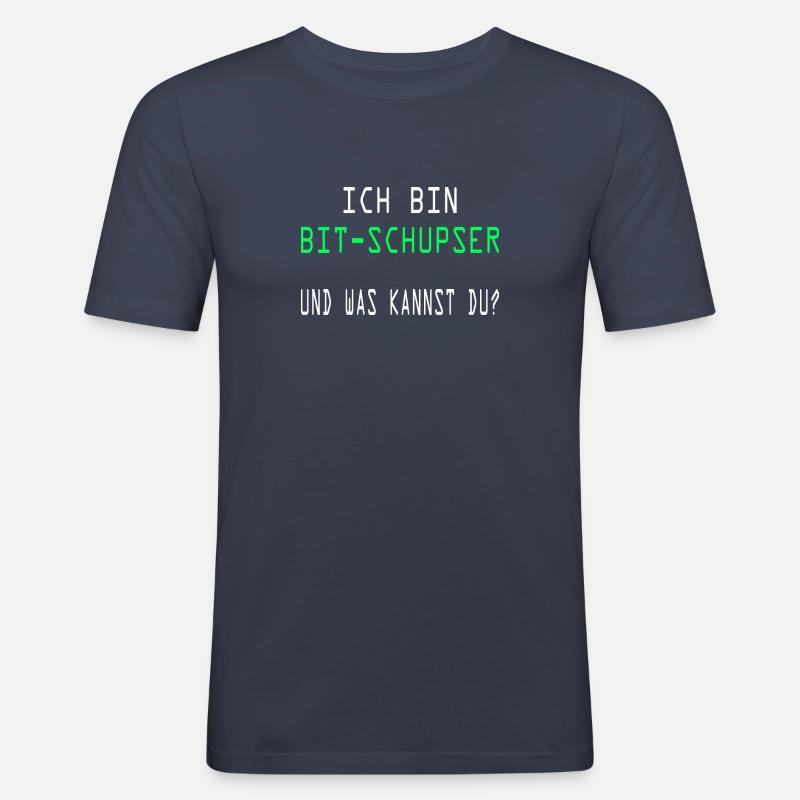 Computerarbeit Computerfreak Programmierung Coding - Männer Slim Fit T-Shirt - Navy