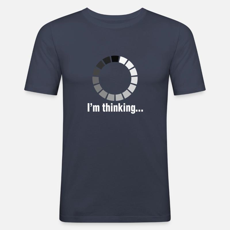 I'm Thinking Loading - Men's Slim Fit T-Shirt - navy