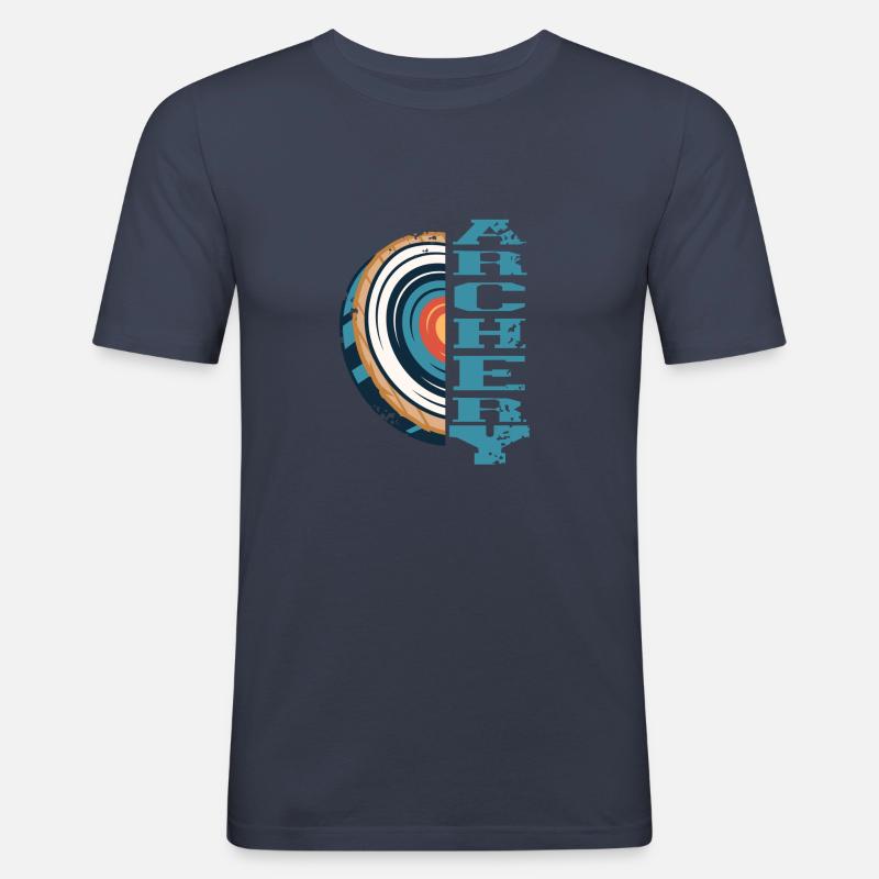 Archery Bogenschießen - Männer Slim Fit T-Shirt - Navy
