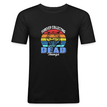 Collectionner les choses mortes pour toujours - Taxidermie - T-shirt près du corps Homme - noir - Devant - Nik (191cm)