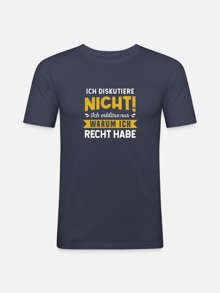 Alleswisser Großmaul Besserwisser Klugscheißer - Männer Slim Fit T-Shirt - Navy