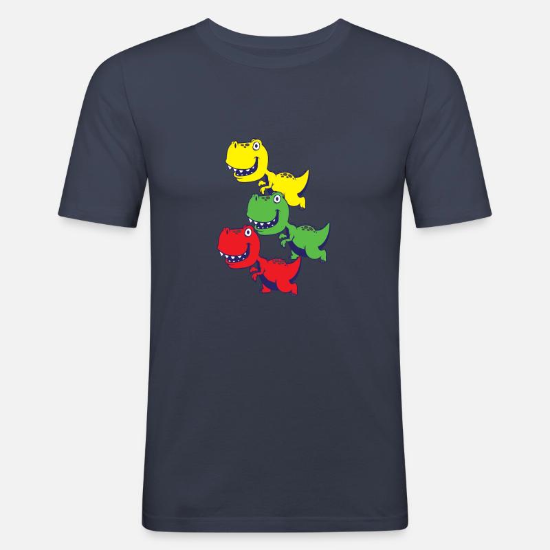 Dinosaurier T-Rex Babys - Männer Slim Fit T-Shirt - Navy