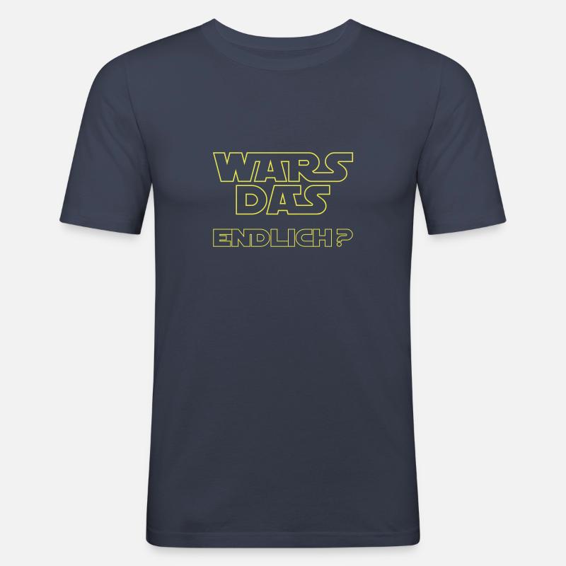 wars das endlich - Männer Slim Fit T-Shirt - Navy