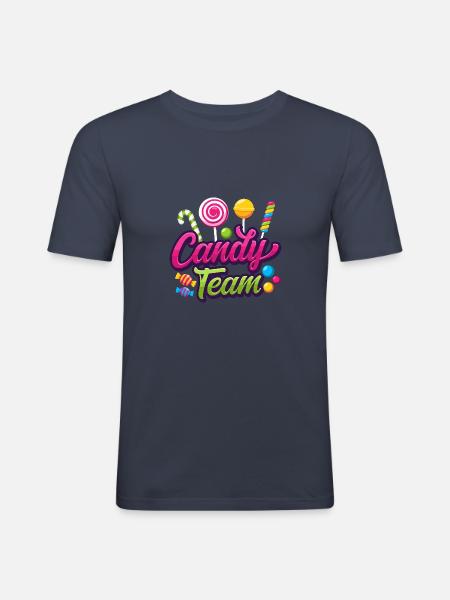 Candy Team Candy Candies - Men's Slim Fit T-Shirt - navy