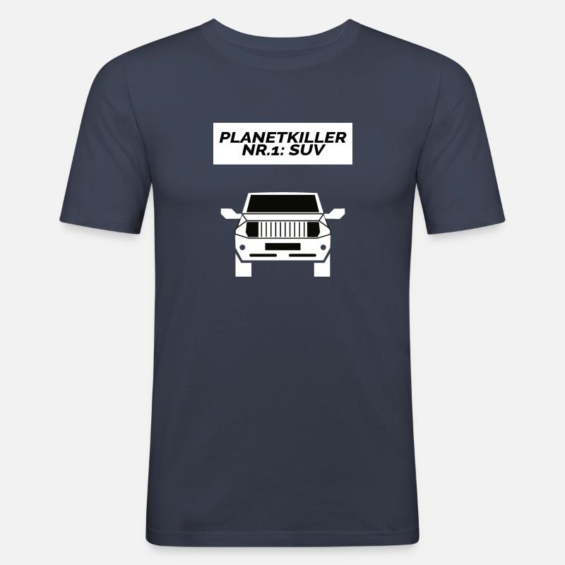 RIP climate SUV pollution demonstration - Men's Slim Fit T-Shirt - navy