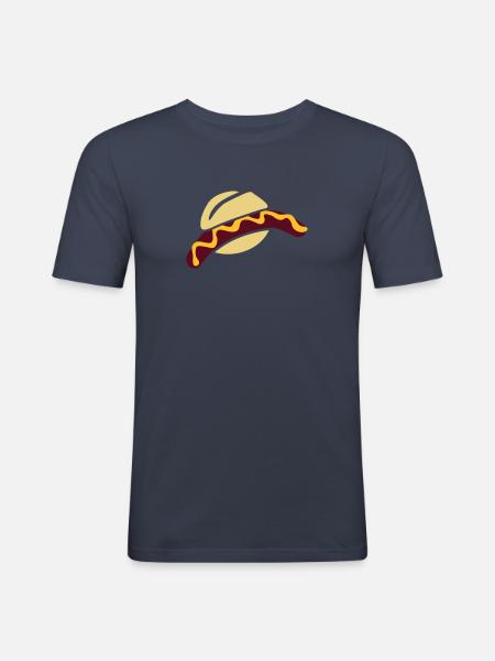 Saucisse - T-shirt près du corps Homme - bleu marine