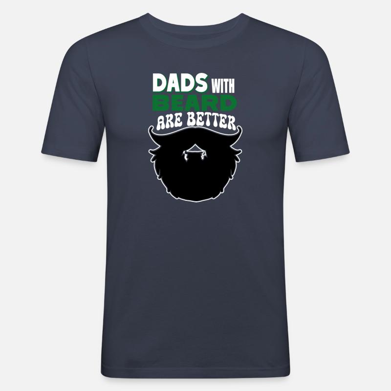 Das with beard are better - Männer Slim Fit T-Shirt - Navy