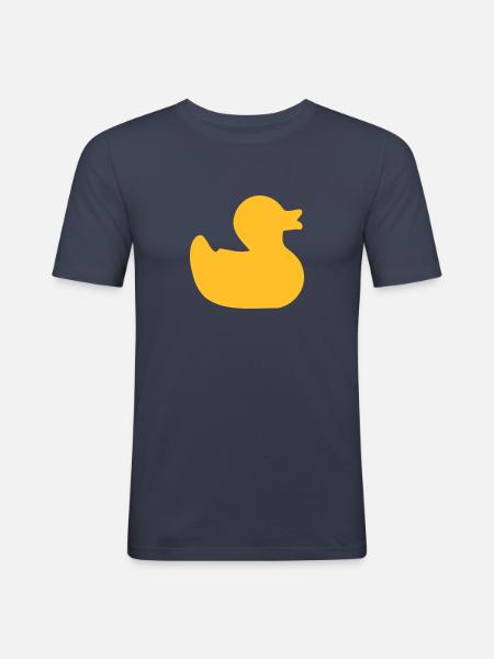 Canard - T-shirt près du corps Homme - bleu marine