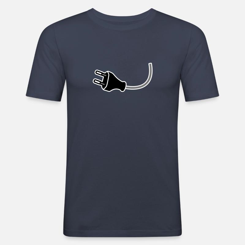 Plug - Männer Slim Fit T-Shirt - Navy