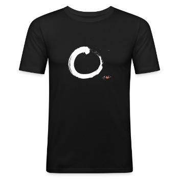 CERCLE ZEN BLANC - T-shirt près du corps Homme - noir - Devant - Nik (191cm)