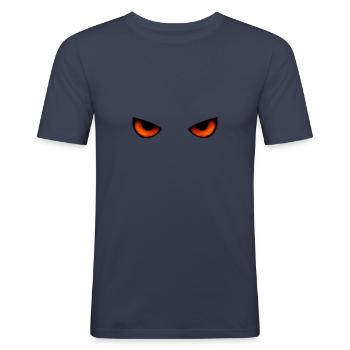 yeux - T-shirt près du corps Homme - bleu marine - Devant - Nik (191cm)