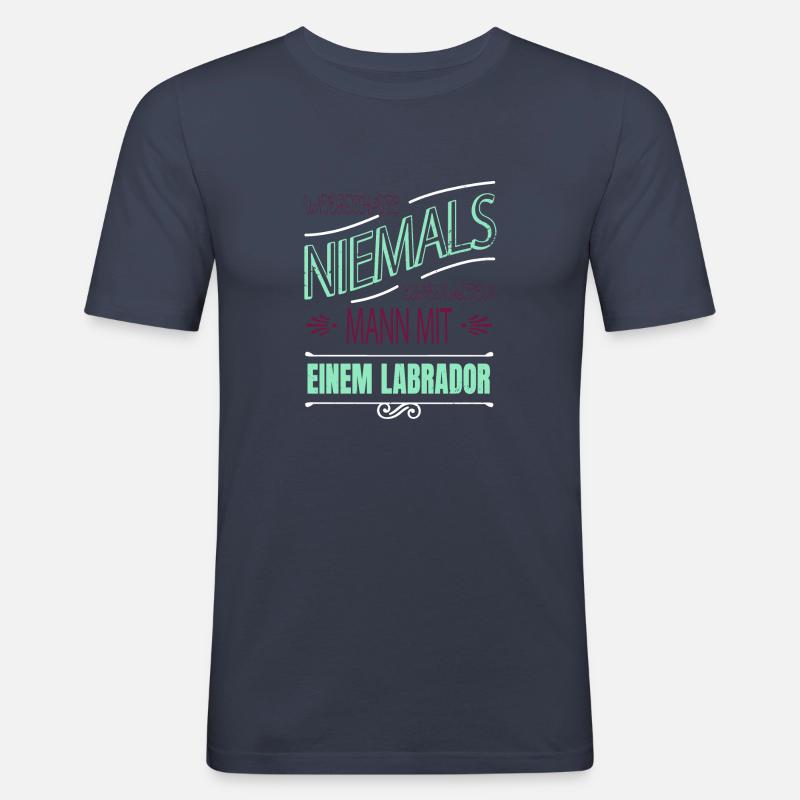 bester boxer spruch geschenk - Männer Slim Fit T-Shirt - Navy
