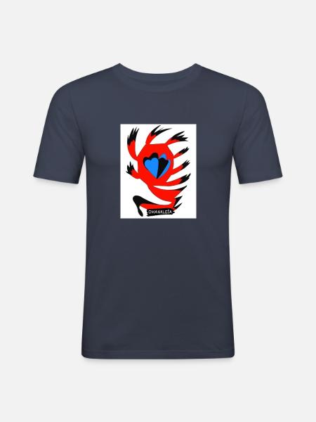 OMANKLEÏA 5 - T-shirt près du corps Homme - bleu marine