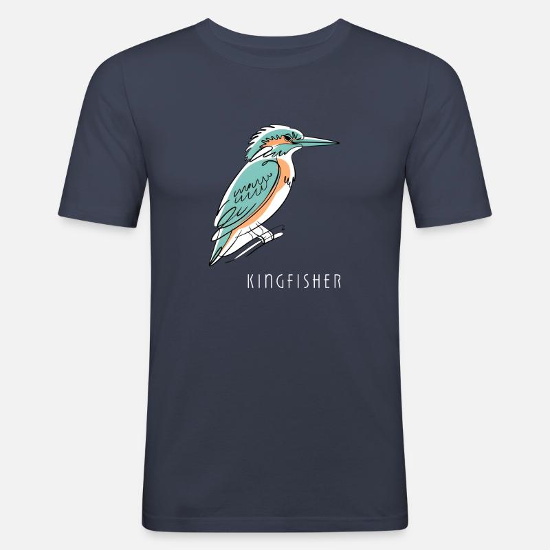 Kingfisher Eisvogel - Men's Slim Fit T-Shirt - navy