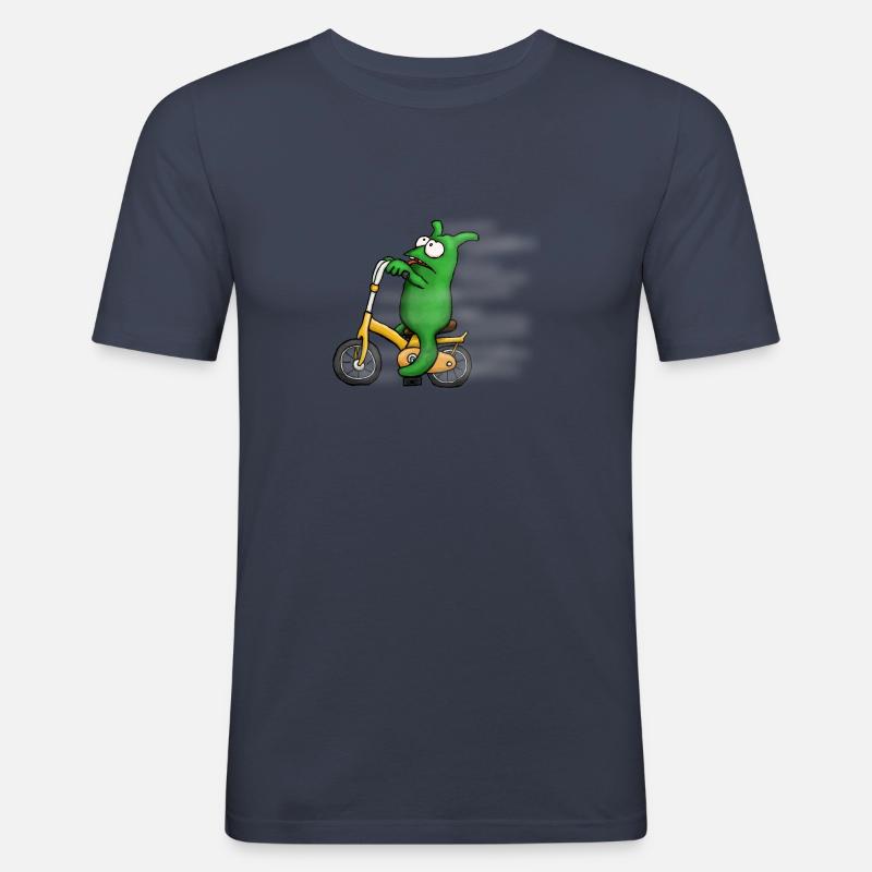 Biker Kobold - Männer Slim Fit T-Shirt - Navy