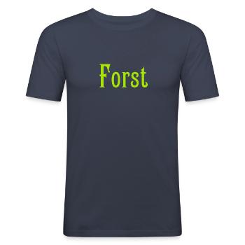 forest - Men's Slim Fit T-Shirt - navy - Front - Nik (191cm)