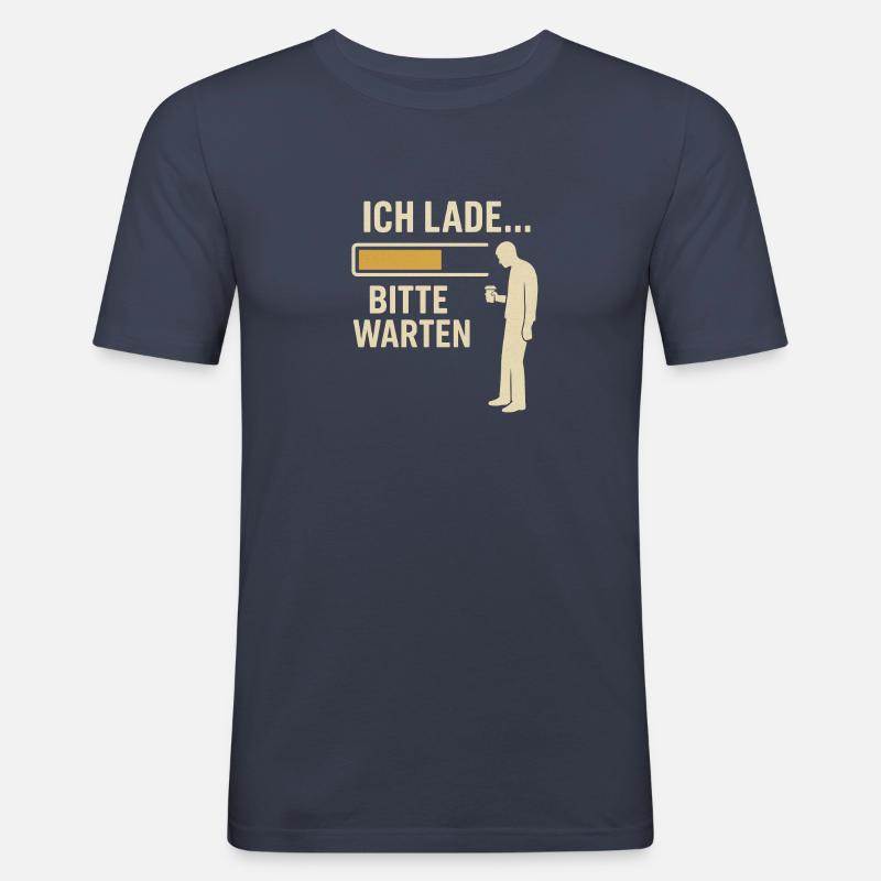 „Ich lade... bitte warten“ – Kaffee-Edition - Männer Slim Fit T-Shirt - Navy