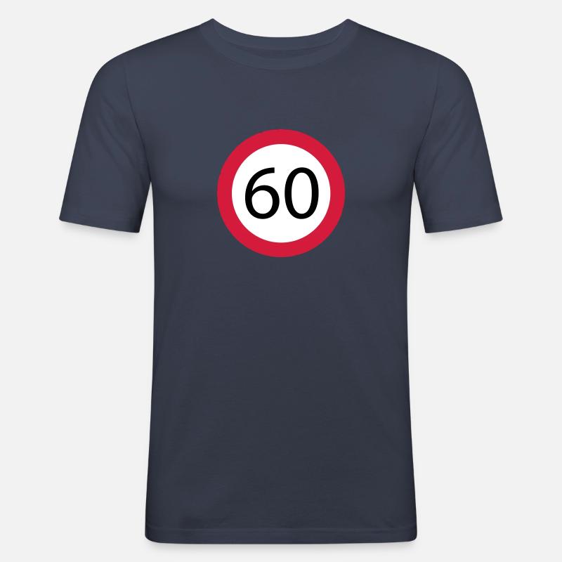 60 - Männer Slim Fit T-Shirt - Navy