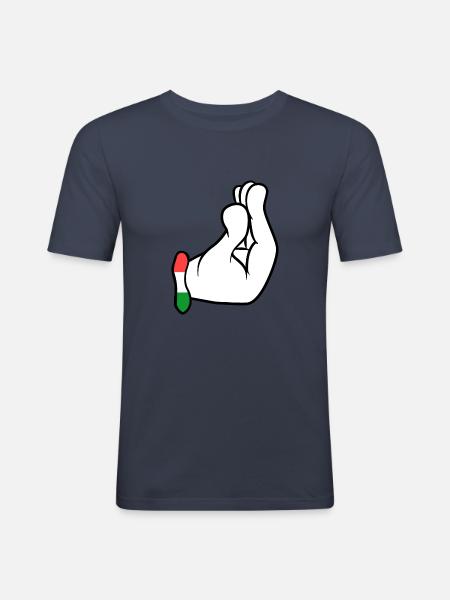 Italie - T-shirt près du corps Homme - bleu marine