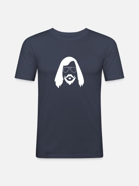 Hippie-Stil - Männer Slim Fit T-Shirt - Navy