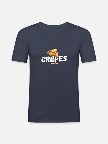 Crepes, baking, pancakes, pancakes - Men's Slim Fit T-Shirt - navy