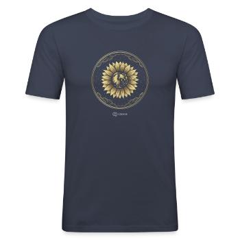 Mutter Erde - Männer Slim Fit T-Shirt - Navy - Vorne - Nik (191cm)