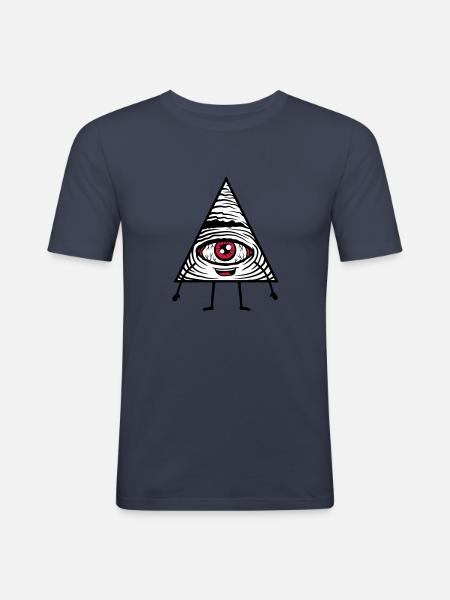 Comic Figure Eye - Men's Slim Fit T-Shirt - navy