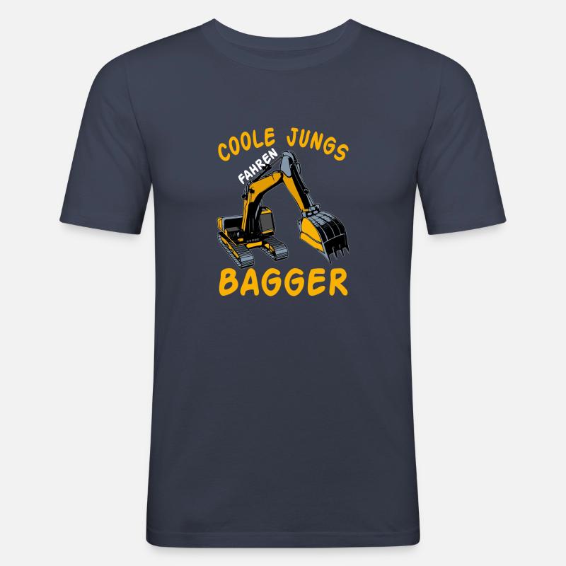 Kinder Bagger Baggerfahrer Baggerführer Baustelle - Männer Slim Fit T-Shirt - Navy