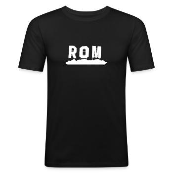 Rome - Men's Slim Fit T-Shirt - black - Front - Nik (191cm)