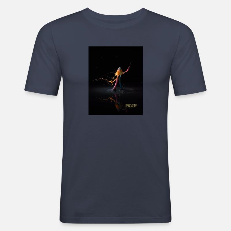 drop - Männer Slim Fit T-Shirt - Navy