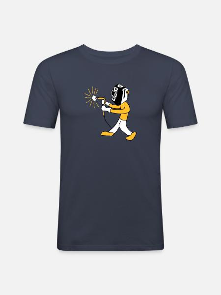 Welder - T-shirt près du corps Homme - bleu marine