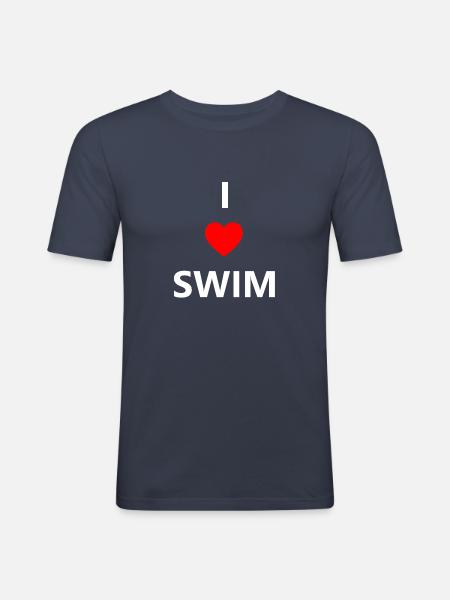Triathlon Swim Bike Run Marathon - Men's Slim Fit T-Shirt - navy