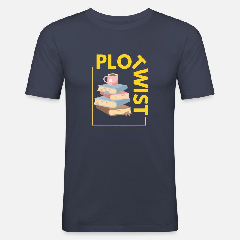 Plotwist - Männer Slim Fit T-Shirt - Navy