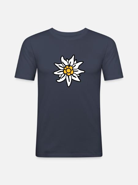 Edelweiss - - Wiesn - - Men's Slim Fit T-Shirt - navy